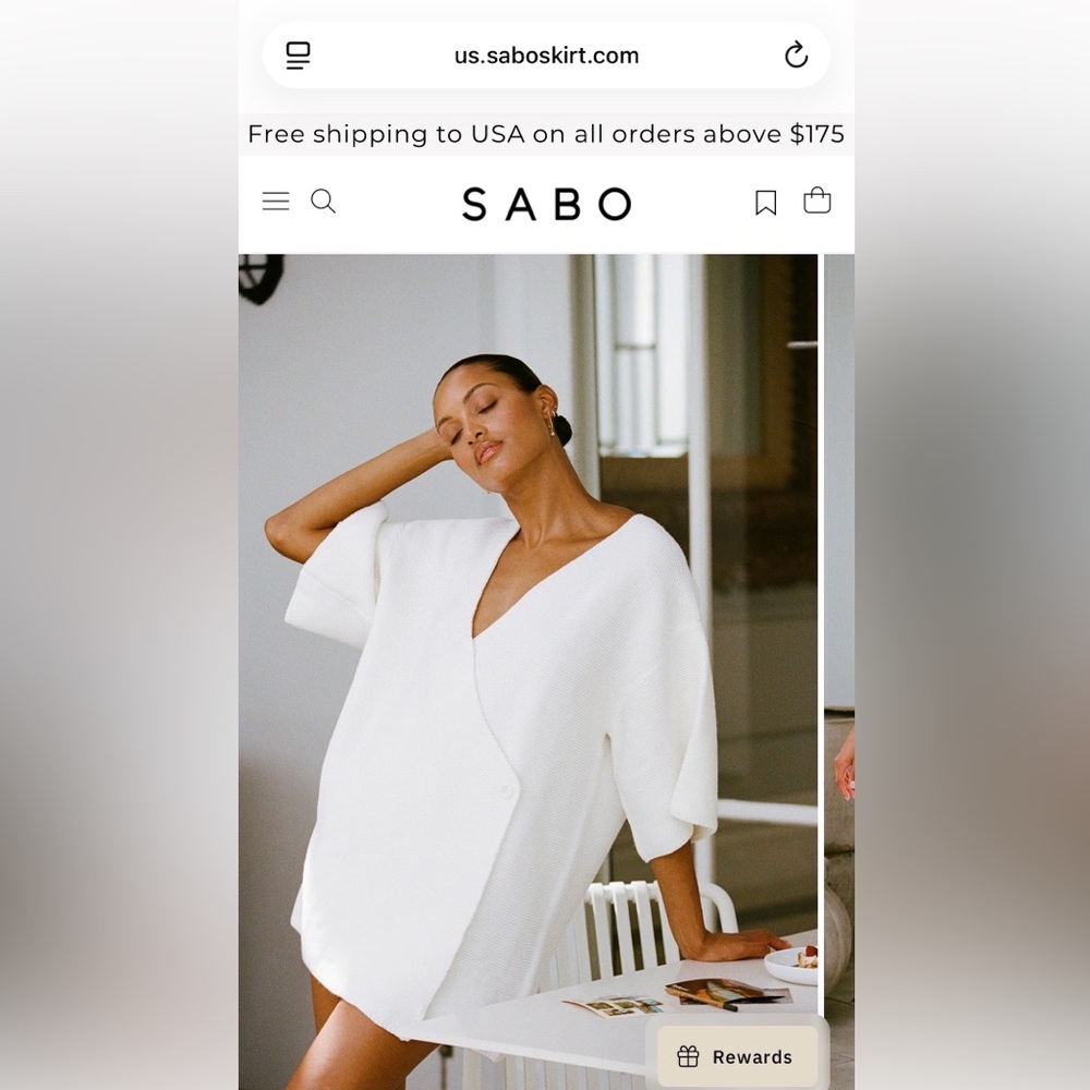 Sabo Skirt White Wrap Mini Dress